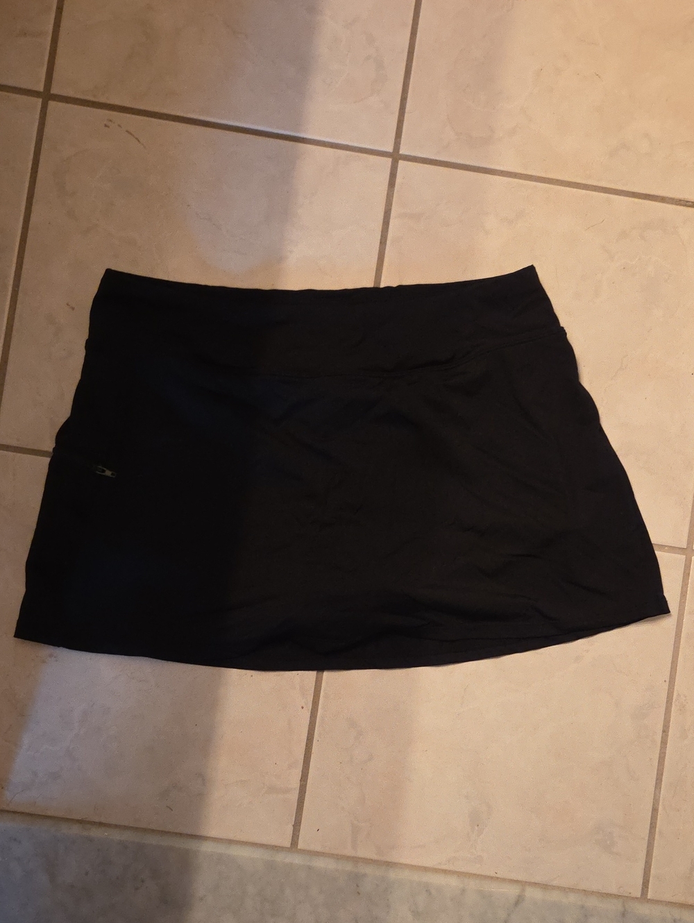 Beach House Black Athletic Skort with Zip Pocket